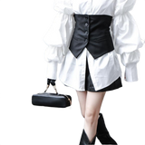 Daoko Pleated Puff Long Sleeve Shirt - White