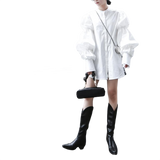Daoko Pleated Puff Long Sleeve Shirt - White