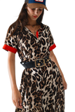 Leopard Buttoned Dress