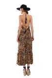 Maxi Leopard Open Back Dress