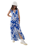 Tropical V-Neck Dress