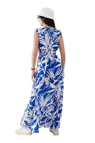 Tropical V-Neck Dress