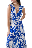 Tropical V-Neck Dress