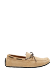 Tyre Sole Laced Driving Loafers, Taupe Suede