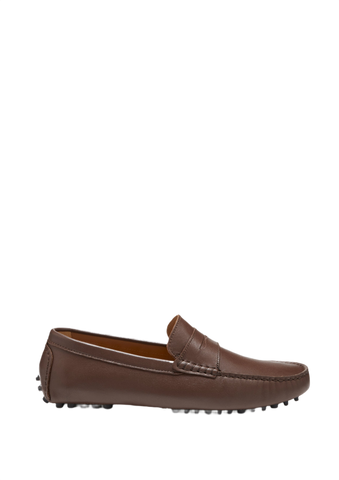 Penny Driving Loafers, Brown Leather