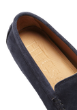 Tasselled Driving Loafers, Navy Blue Suede