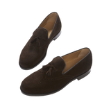 Brown Suede Tasselled Brogues, Welted Leather Sole