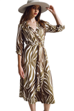 Olive Green Zebra Dress