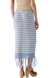 Midi Crochet White Skirt