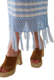 Midi Crochet White Skirt