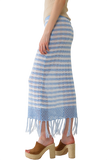 Midi Crochet White Skirt