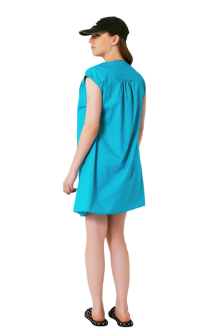 Mini Poplin Sleeveless Dress