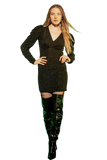 Mini v Neck Dress