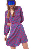 Mini v Neck Wrap Dress