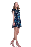 Navy Flower Printed Jumpsuit