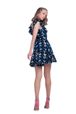 Navy Flower Printed Jumpsuit
