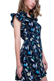 Navy Flower Printed Jumpsuit
