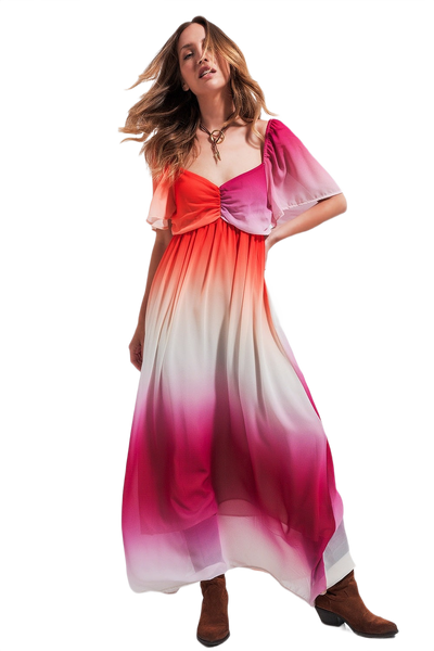 Ombre Sweetheart Maxi Dress