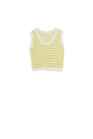 Open Knit Sleeveless Sweater