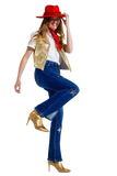 Open Vest With Embroidered Stars