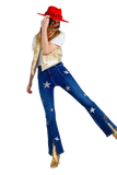 Open Vest With Embroidered Stars