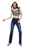Cropped Sequin Glitter'd Top