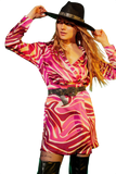 Party Dress in Fuchsia Zebra Print