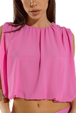 Pink Top With Ruche Design