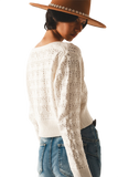 Pointelle Knitted Cardi in Cream