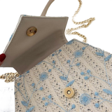 Hexagon Style Straw Lace Embroidery Bag