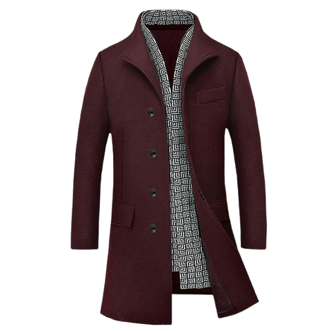 Long Stretch Turn-Down Collar Fashion Coat  - Plus Size M-4XL 4