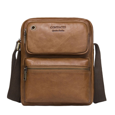Genuine Cowhide Leather  Cross Body Messenger Bag