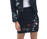 Embroidery Faux Leather Jacket
