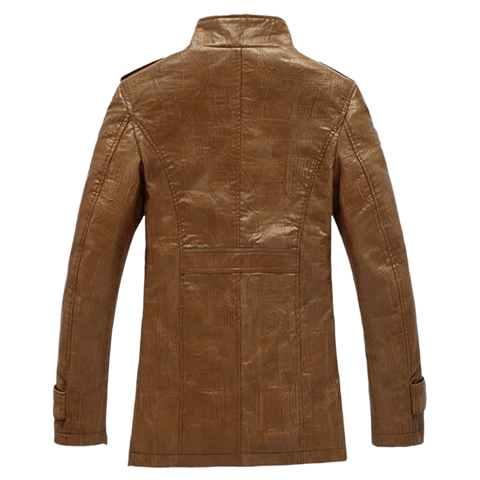 England Style Faux Fur  Thicken Leather Jacket