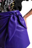 Purple Faux Leather Mini Skirt