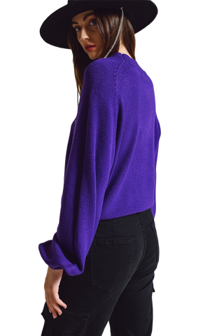 Relaxed Style Purple Jumper