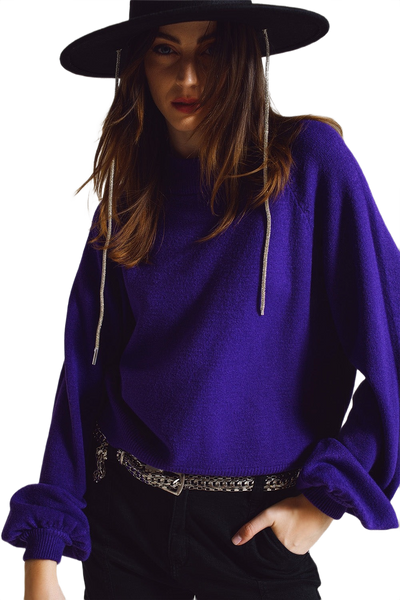 Relaxed Style Purple Jumper