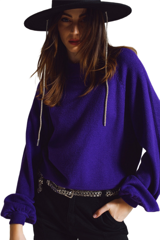 Relaxed Style Purple Jumper