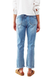 Ripped Knee Straight Jeans