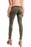 Ripped Skinny Jean in Green