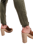 Ripped Skinny Jean in Green