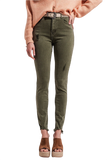 Ripped Skinny Jean in Green