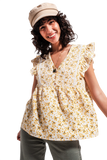 Yellow Ruffle Blouse