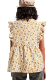 Yellow Ruffle Blouse