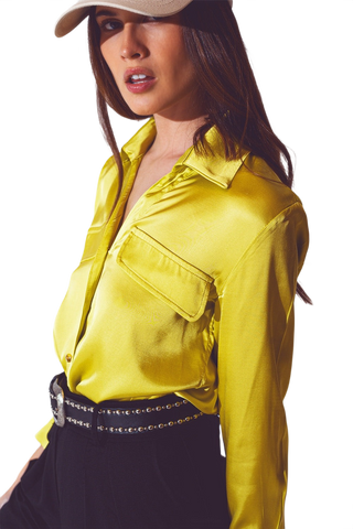 Lime Green Blouse