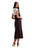 Satin Cami Strap Mini Dress in Brown