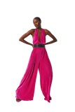 Halter Neck Pleated Jumpsuit