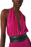 Halter Neck Pleated Jumpsuit