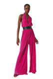Halter Neck Pleated Jumpsuit