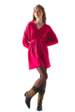 Satin Mini Dress in Red